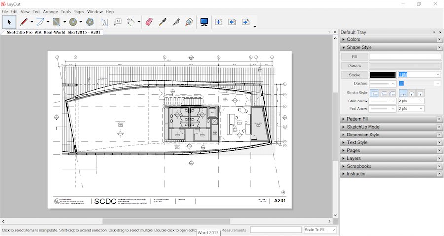 layout sketchup